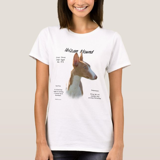 Ibizan Hound History Design T-Shirt (Front)