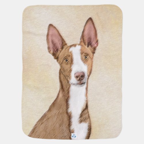 Ibizan Hound Painting _ Cute Original Dog Art Baby Blanket