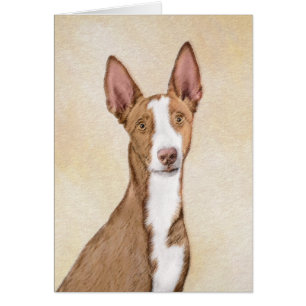 Ibizan Hound Painting - Cute Original Dog Art Cards
