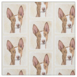 Ibizan Hound Painting - Cute Original Dog Art Fabric