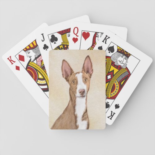 Ibizan Hound Painting _ Cute Original Dog Art Playing Cards