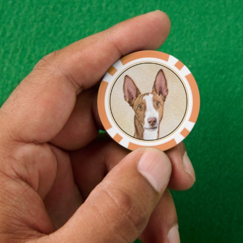 Ibizan Hound Painting _ Cute Original Dog Art Poker Chips