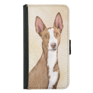 Ibizan Hound Painting - Cute Original Dog Art Samsung Galaxy S5 Wallet Case