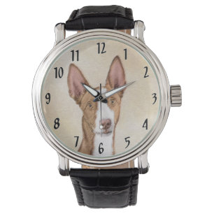 Ibizan Hound Painting - Cute Original Dog Art Watch