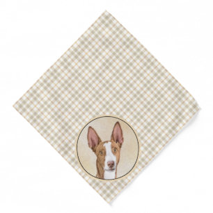 Ibizan Hound Painting Smooth Red Original Dog Art Bandana