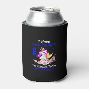 IBM Awareness Funny Unicorn Friend Family Support Can Cooler