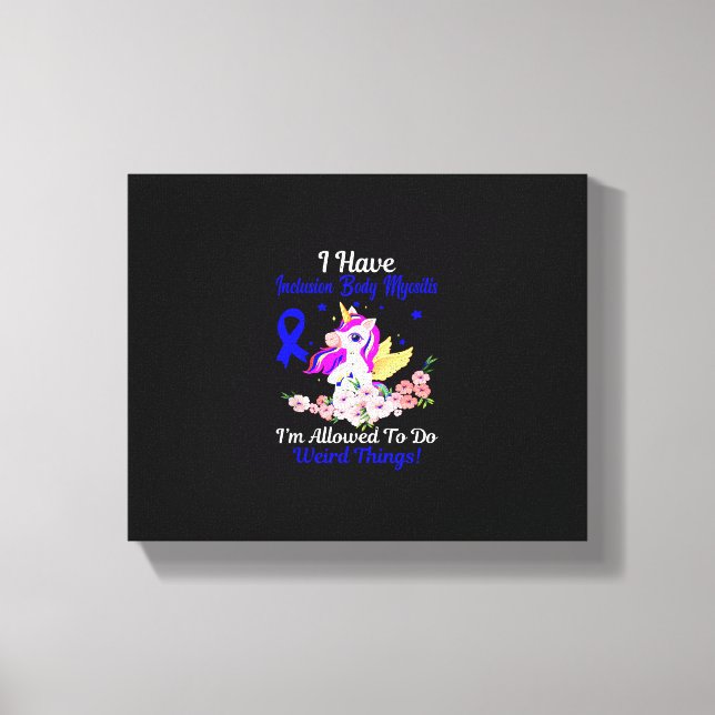 IBM Awareness Funny Unicorn Friend Family Support  Canvas Print (Front)