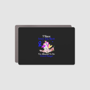 IBM Awareness Funny Unicorn Friend Family Support  Car Magnet