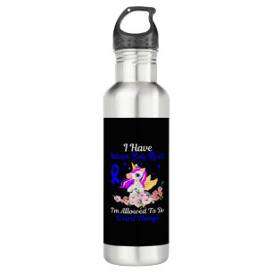 IBM Awareness Funny Unicorn Friend Family Support  Stainless Steel Water Bottle