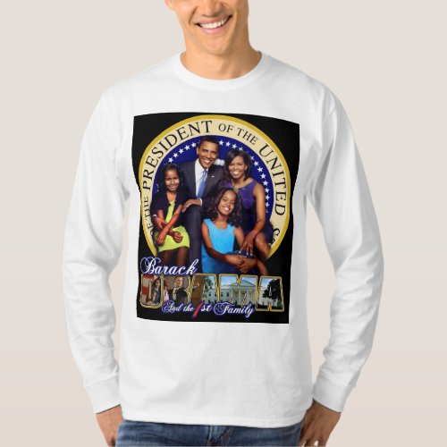 iBODY Obama 1st Family Long Sleeve T_Shirt