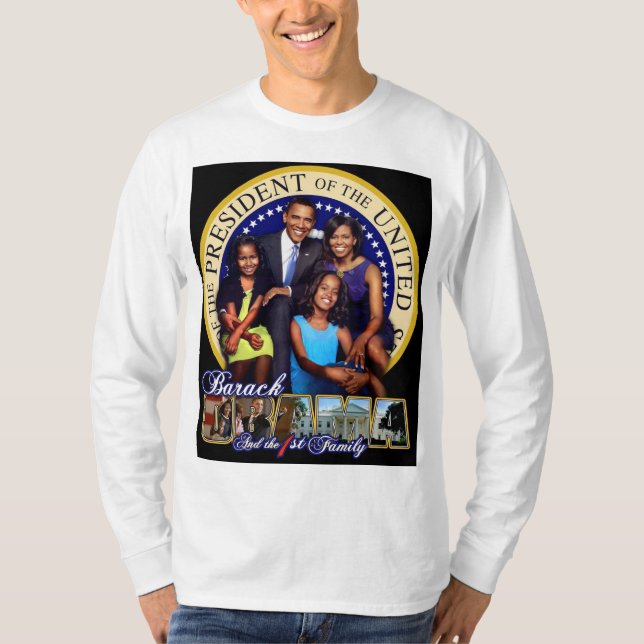 iBODY Obama 1st Family Long Sleeve T-Shirt (Front)