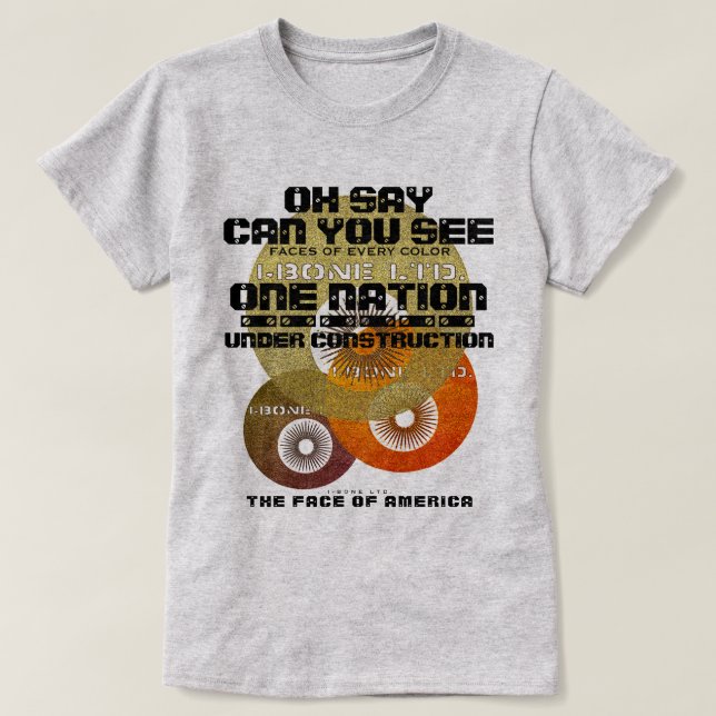 IBONELTD. ONE NATION FACES OF AMERICA T-Shirt (Design Front)