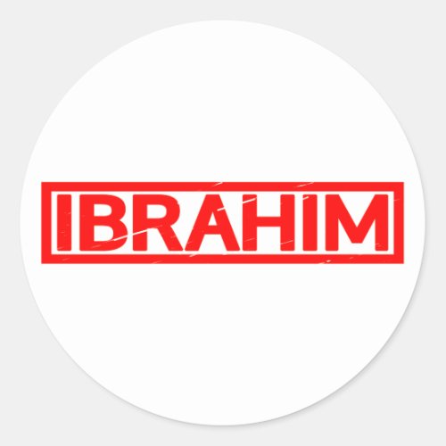 Ibrahim Stamp Classic Round Sticker