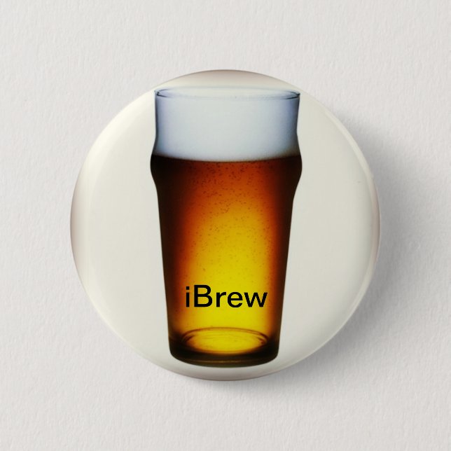 iBrew Ale Glass Button (Front)