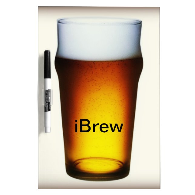 iBrew Ale Glass Dry-Erase Board (Front)