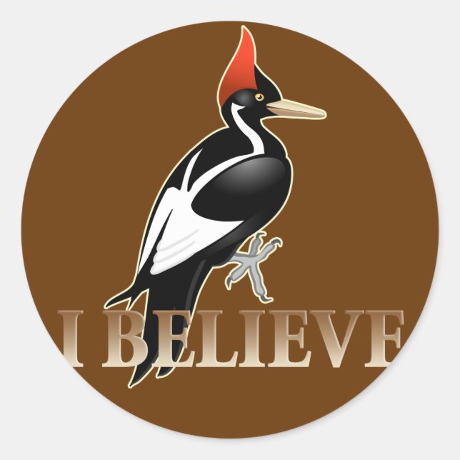 IBWO: I Believe Classic Round Sticker (Front)