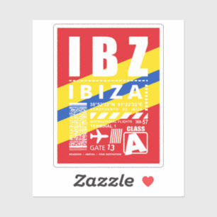 IBZ Ibiza Airport Sticker