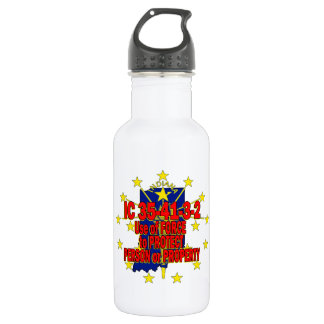 IC 35-41-3-2 STAND YOUR GROUND INDIANA STAINLESS STEEL WATER BOTTLE