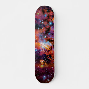 IC 4628 Prawn Nebula - Colorful Outer Space Photo Skateboard Deck
