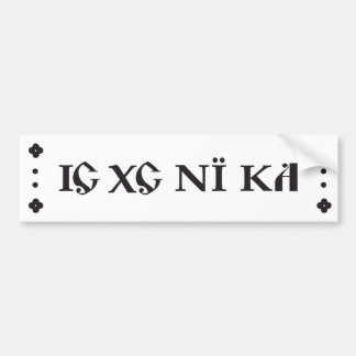 ic xc ni ka bumper sticker dark grey / black