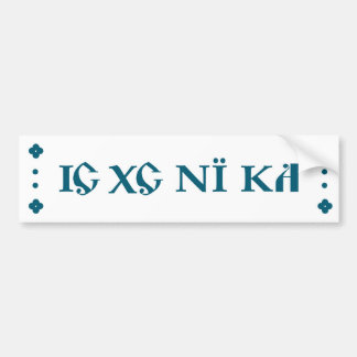IC XC NI KA Orthodox bumper sticker blue