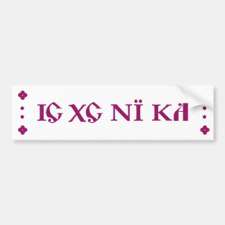 IC XC NI KA Orthodox bumper sticker purple