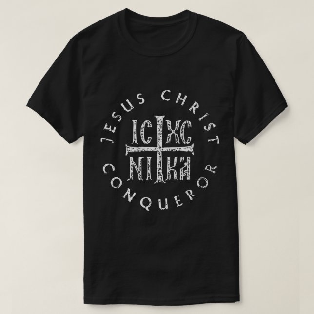 IC XC NIKA Cross Christogram Orthodox Christian Je T-Shirt (Design Front)