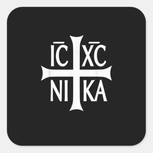 IC XC NIKA Cross T_Shirt Eastern Christian Greek T Square Sticker