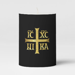 IC XC NIKA JESUS CHRIST CONQUERS PILLAR CANDLE