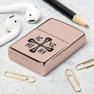 IC XC NIKA Rose Gold Zippo Lighter
