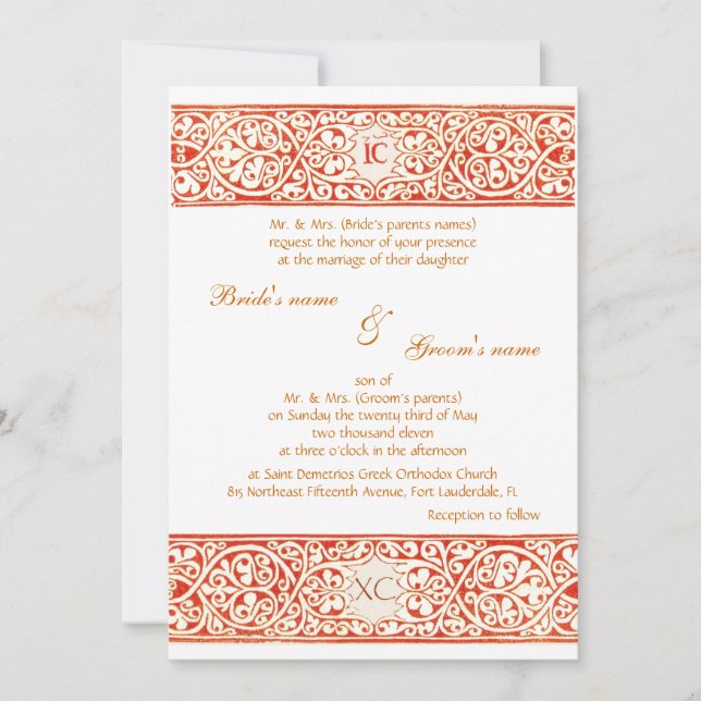 IC XC Red Invitation (Front)