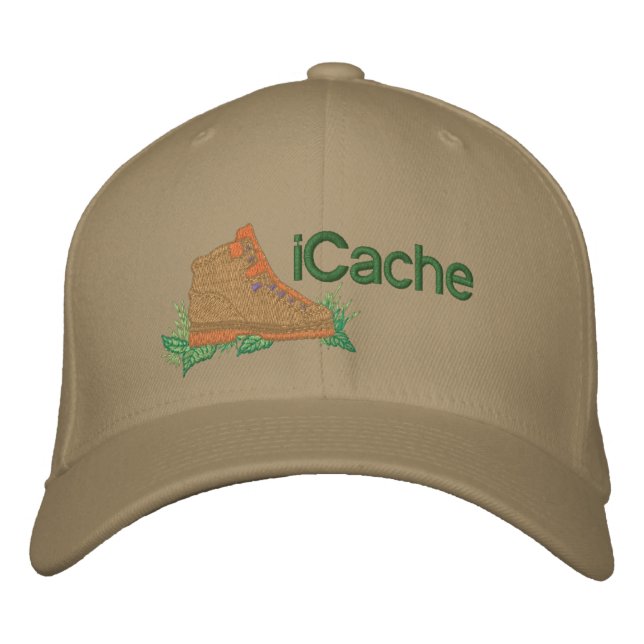 iCache Geocacher Embroidered Baseball Cap (Front)