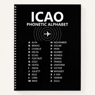 ICAO Phonetic Alphabet Military – Black Edition Notebook