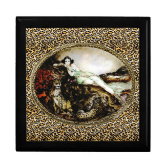 Icart Lounging Leopard Lady Gift Box