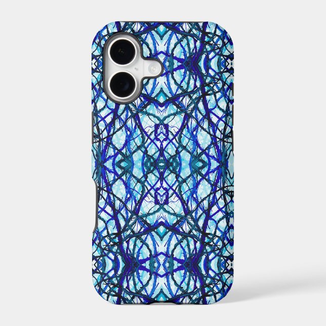 Icarus Blue Abstract Alcohol Ink Art Case-Mate iPhone Case (Back)