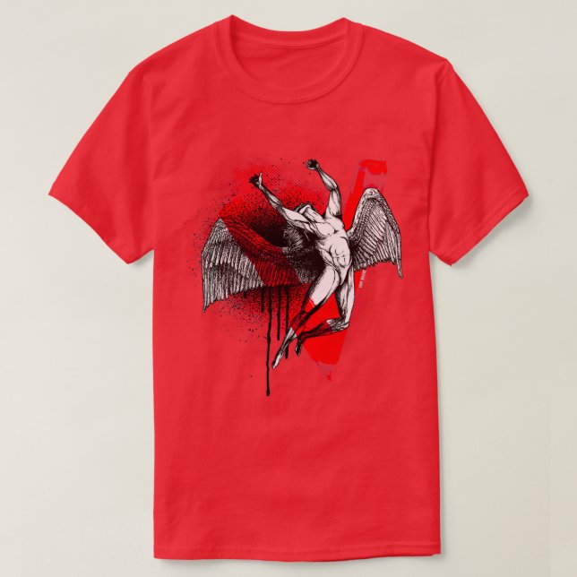 Icarus Fall Trash Polka Style T-Shirt (Design Front)