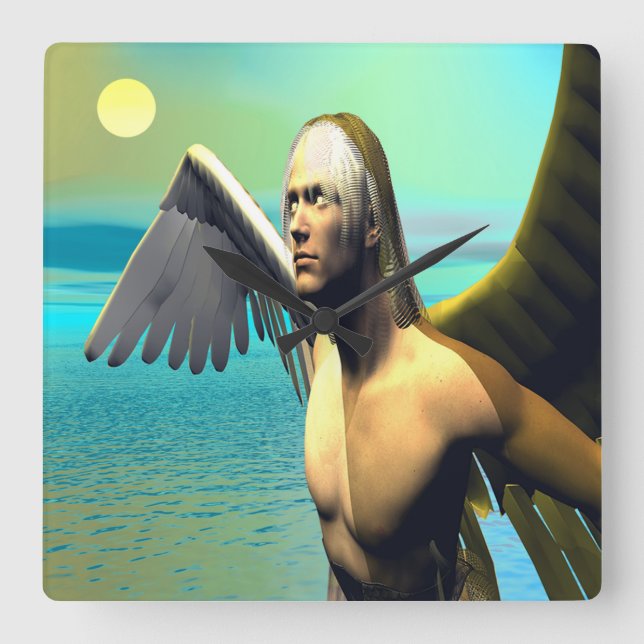 Icarus Square Wall Clock (Front)