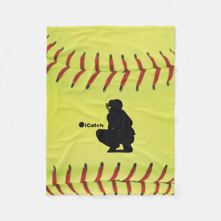 iCatch Fastpitch Softball Fleece Blanket Zazzle
