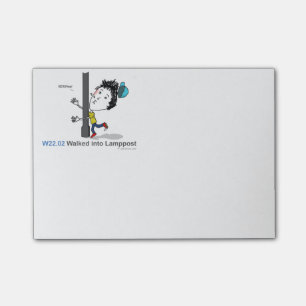 ICD-10: W22.02 Walked into lamppost Post-it Notes