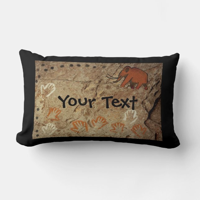 Ice Age Cave Art Lumbar Pillow (Front)