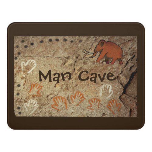 Ice Age Cave Art _ Man Cave Door Sign