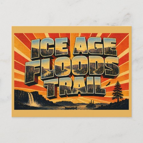 Ice Age Floods Trail Oregon Basalt Cliffs River Postcard