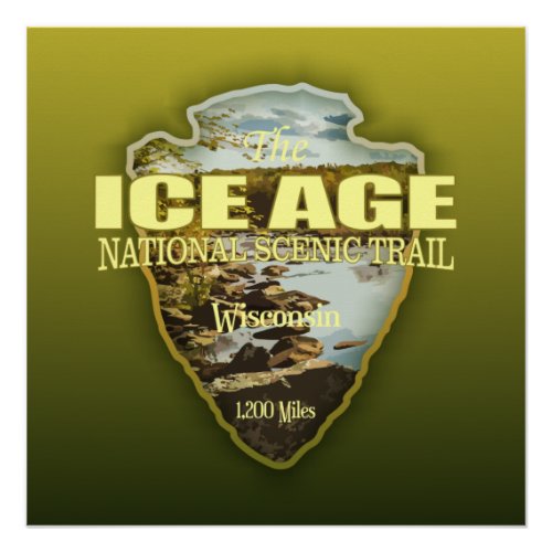 Ice Age Trail arrowhead Poster