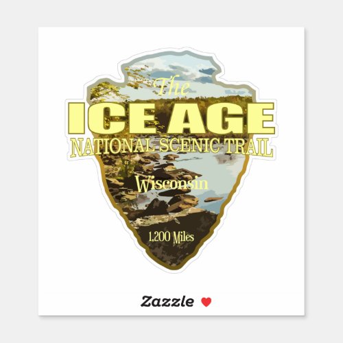 Ice Age Trail arrowhead Sticker