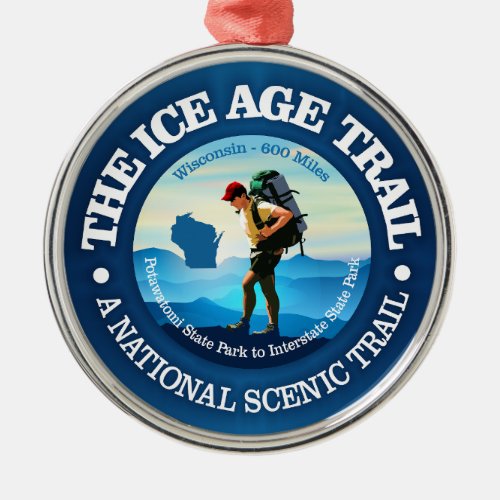 Ice Age Trail C Metal Ornament