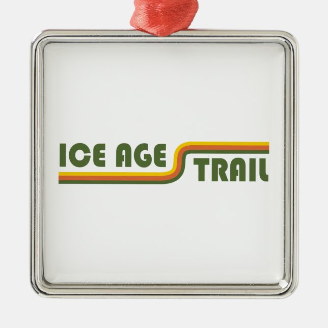 Ice Age Trail Metal Ornament (Front)