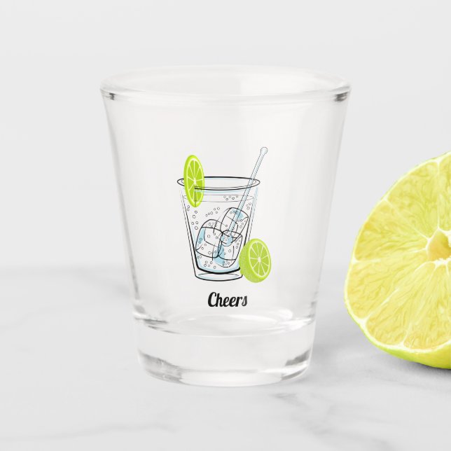 Ice and a Slice Shot Glass (Front)