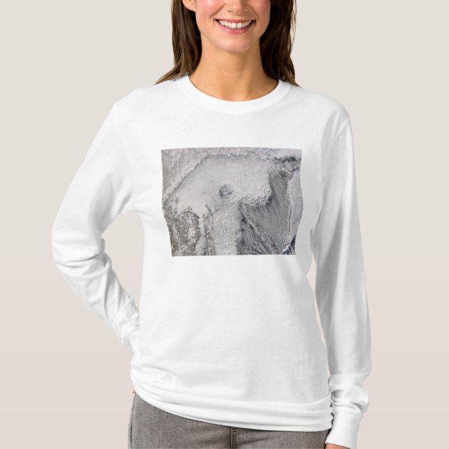 Ice and cloud streets in the Sea of Okhotsk T-Shirt (Front)