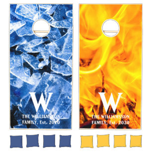 Ice And Fire Contrast Customizable Cornhole Set