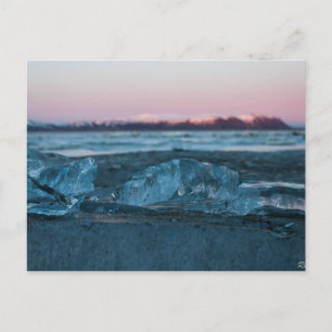 Ice and mountains, postcard